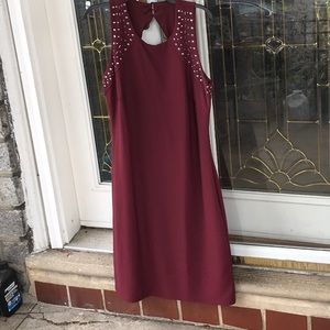 Cranberry studded knit